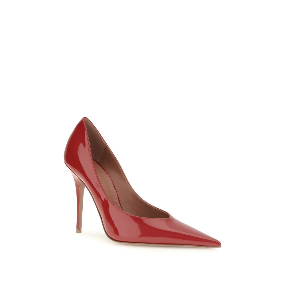Red Calf Leather Bos Taurus High Heel Pumps