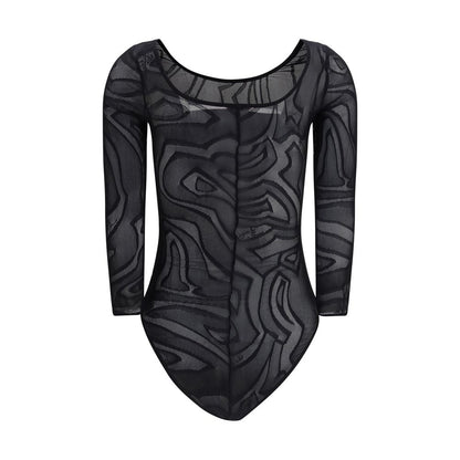 Black Polyamide Bodysuit