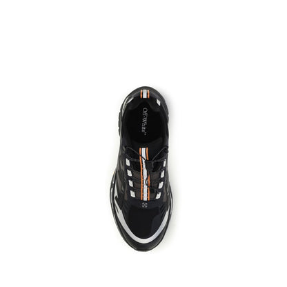 Black Polyester Athletic Sneakers