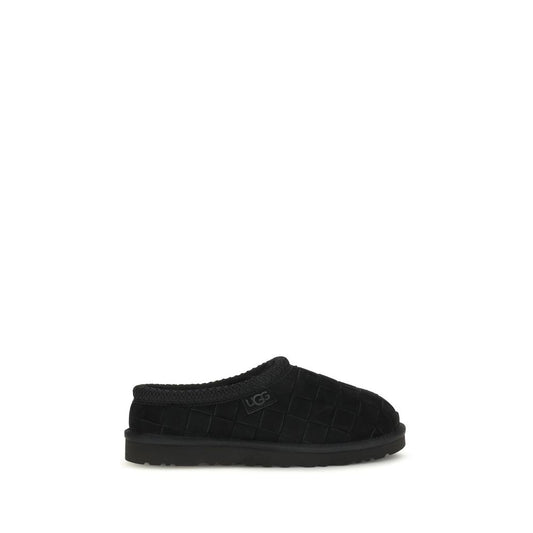 Black Suede Leather Mules