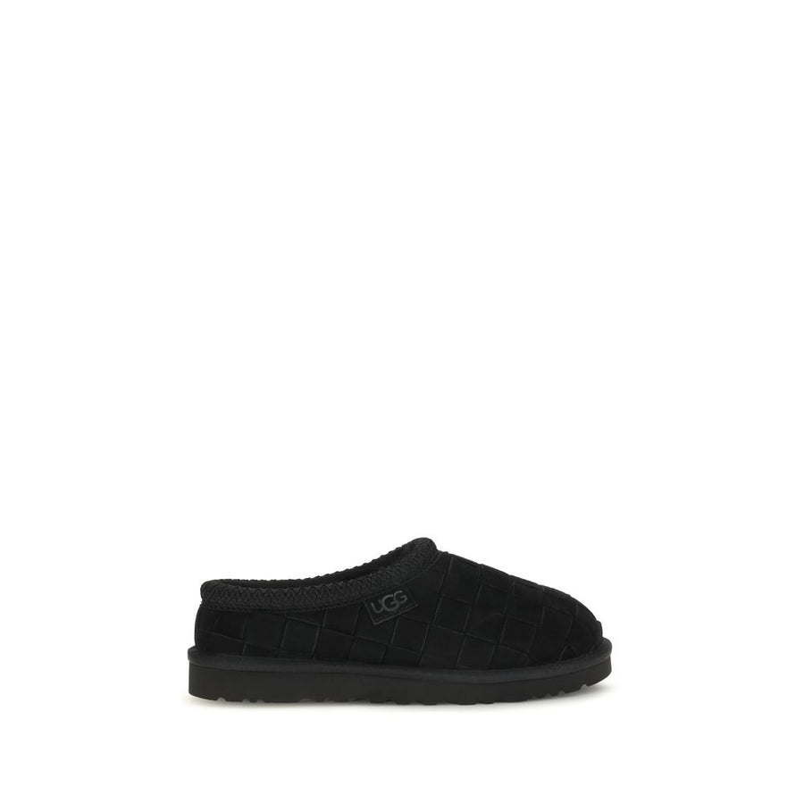 Black Suede Leather Mules