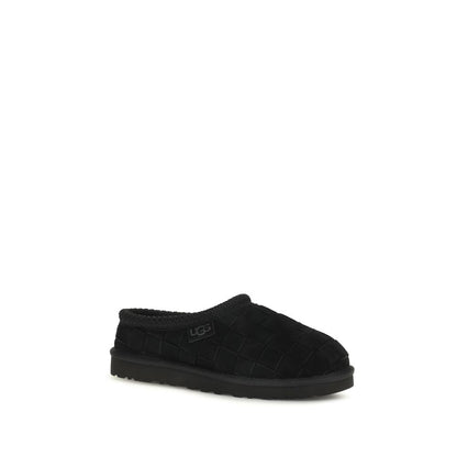 Black Suede Leather Mules