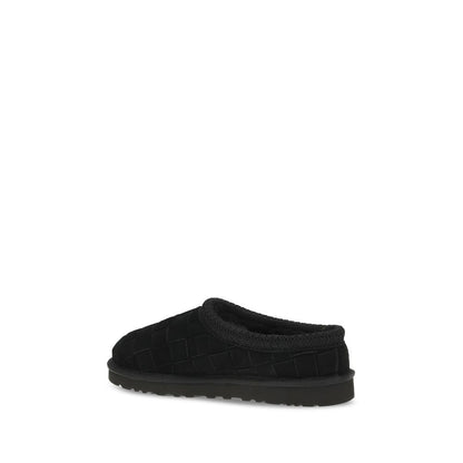 Black Suede Leather Mules