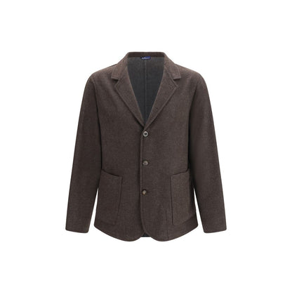 Brown Wool Oves Aries Full-Length Jacket