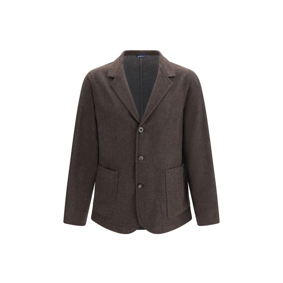 Brown Wool Oves Aries Full-Length Jacket