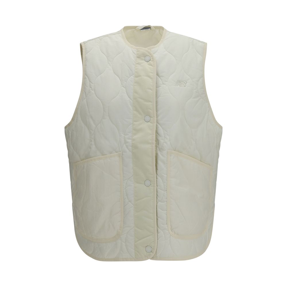 White Polyamide Sleeveless Jacket