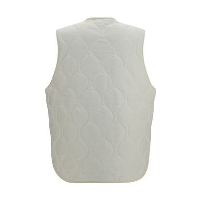 White Polyamide Sleeveless Jacket
