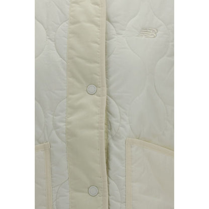 White Polyamide Sleeveless Jacket
