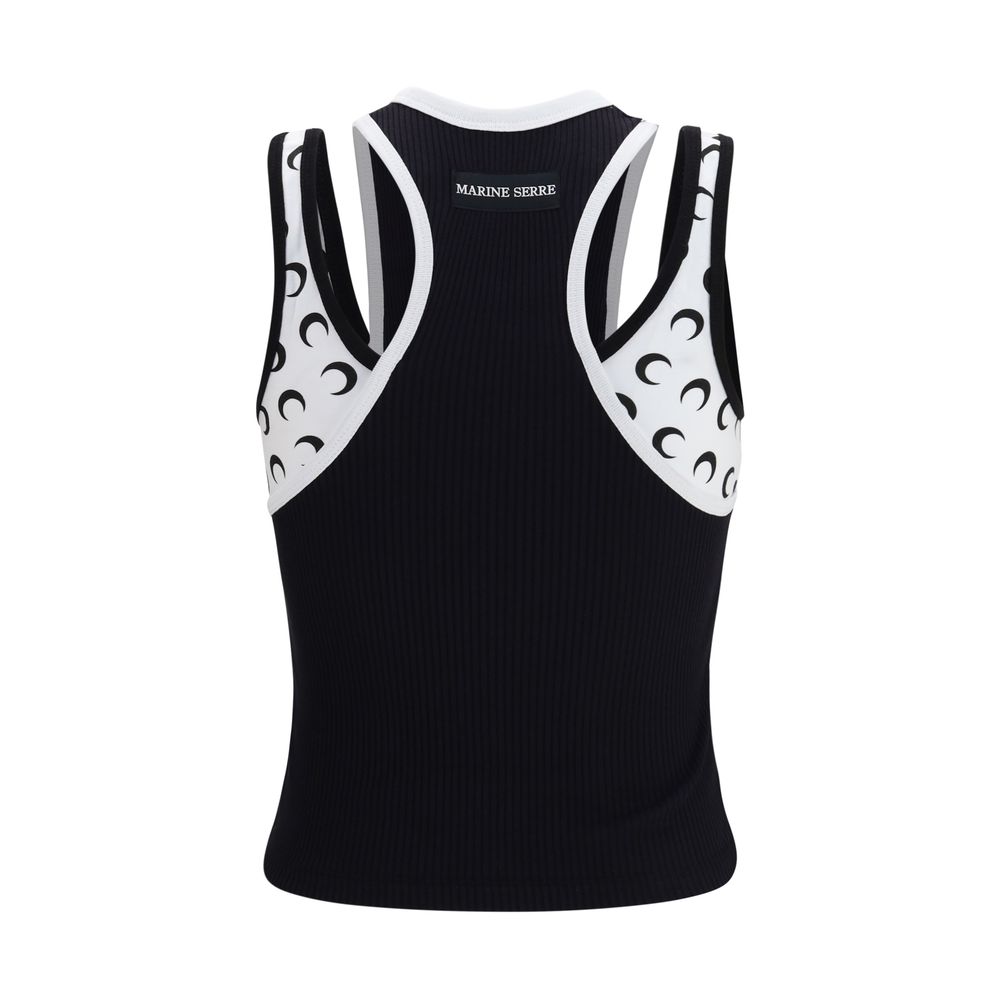 Black Organic Cotton Sleeveles T-Shirt