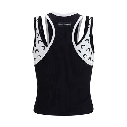 Black Organic Cotton Sleeveles T-Shirt
