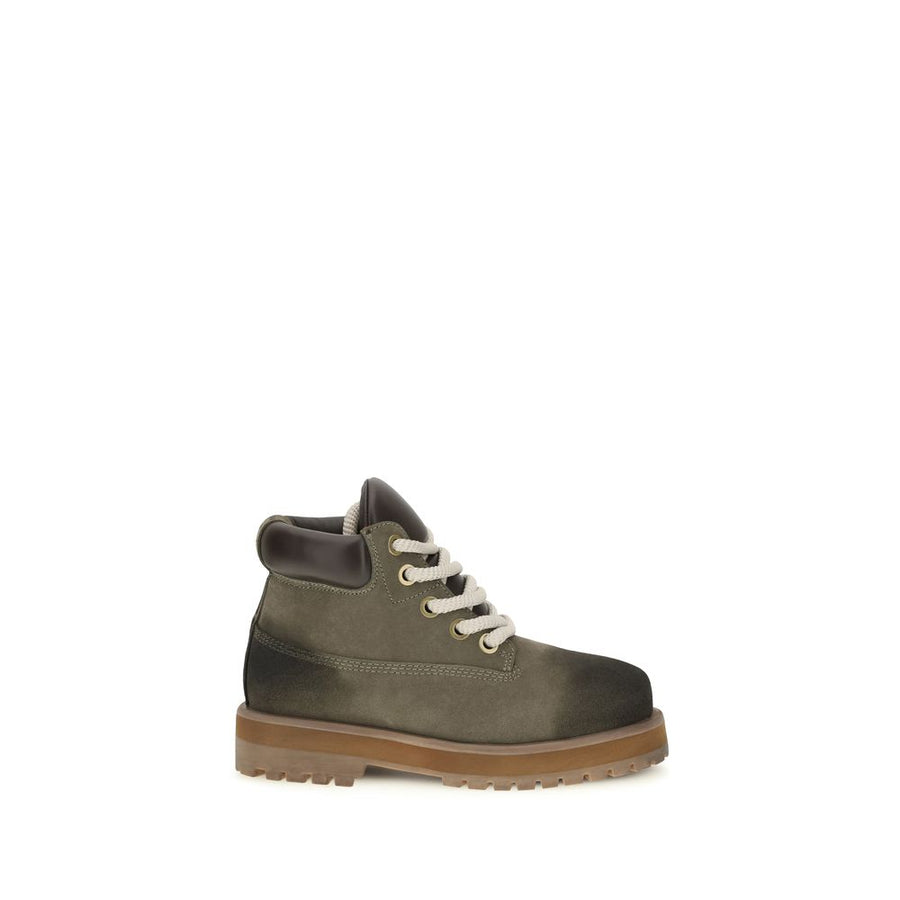 Bicolor Calf Leather Bos Taurus Lace-Up Boots