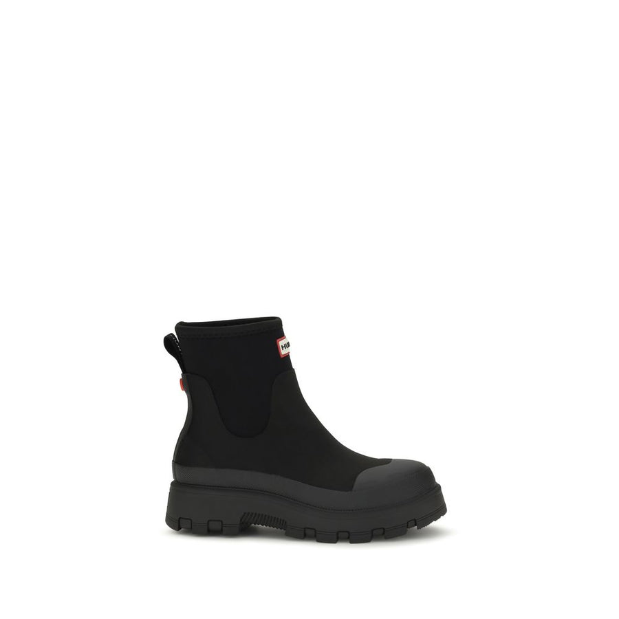 Black Rubber Chelsea Boots