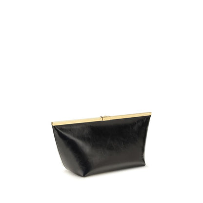 Black Calf Leather Bos Taurus Clutch Bag