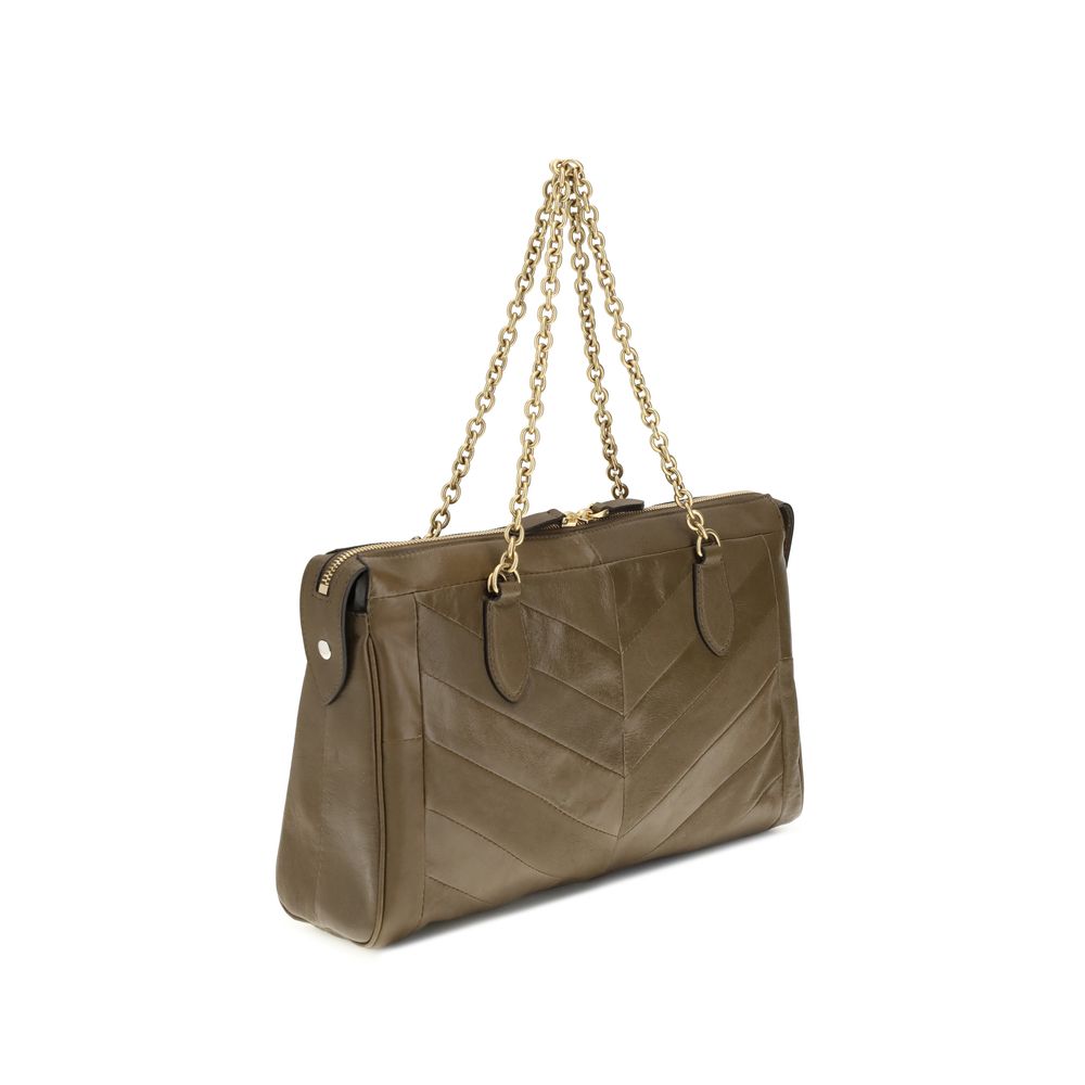 Bicolor Napa Leather / Calf Bos Taurus Shoulder Bag