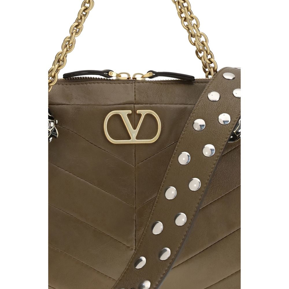 Bicolor Napa Leather / Calf Bos Taurus Shoulder Bag