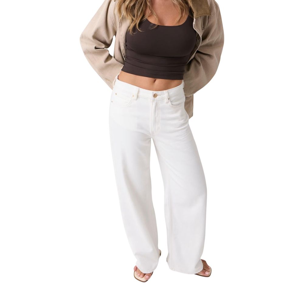White Cotton Casual Pants