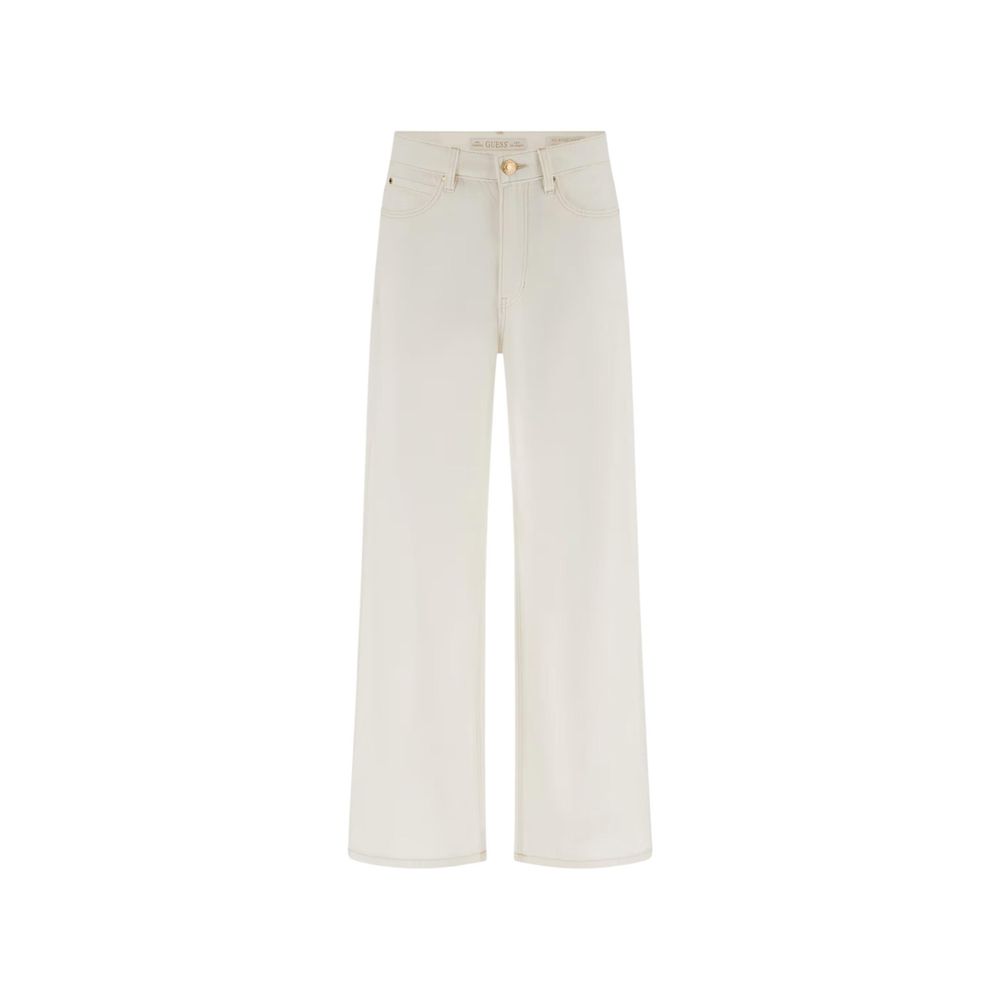 White Cotton Casual Pants