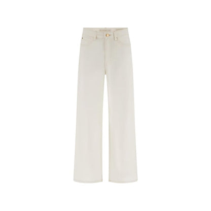 White Cotton Casual Pants
