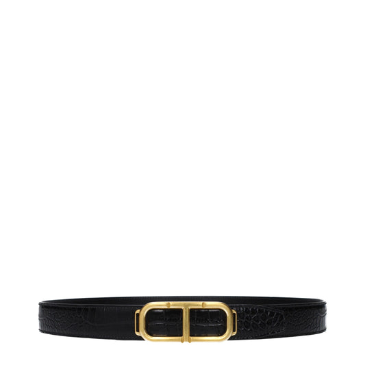Black Leather Regular Belt