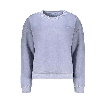 Blue Cotton Women's Sweatshirt