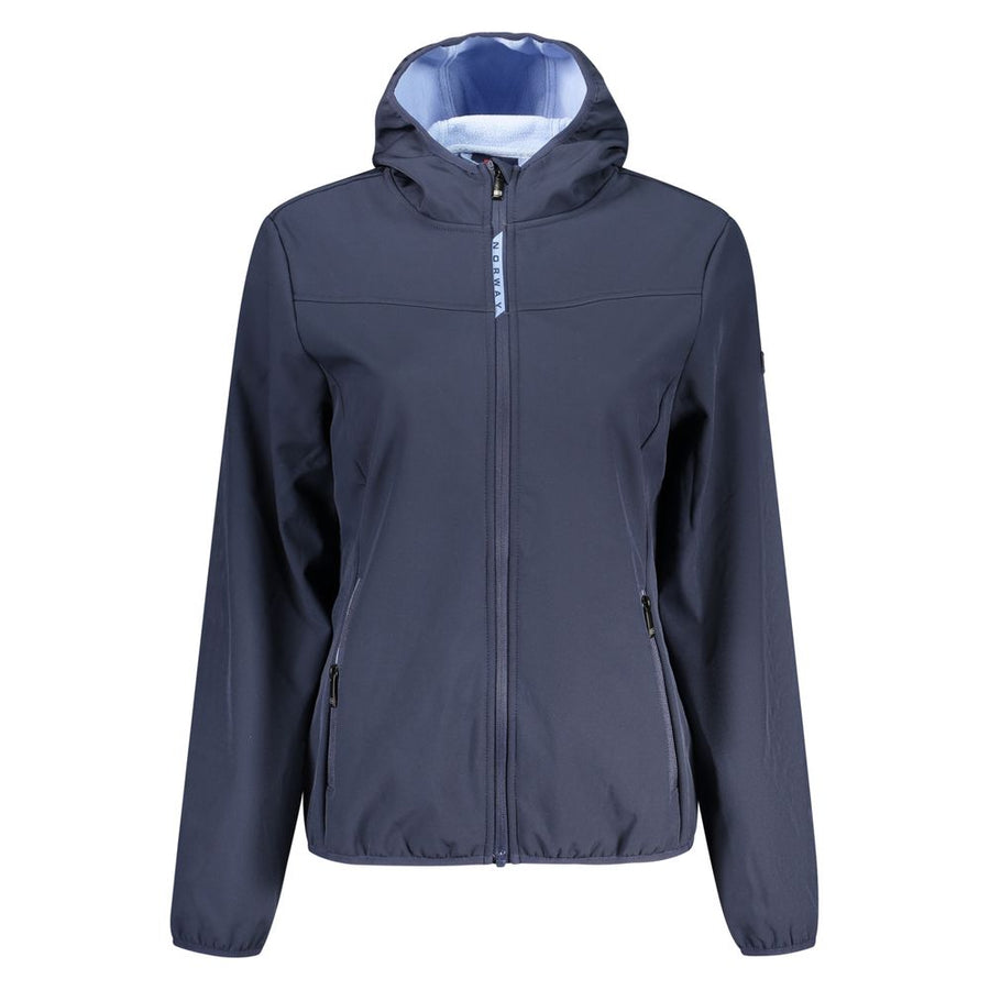 Blue Polyester Women's Jacket