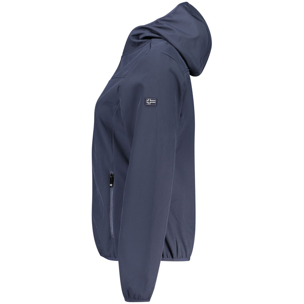Blue Polyester Women's Jacket