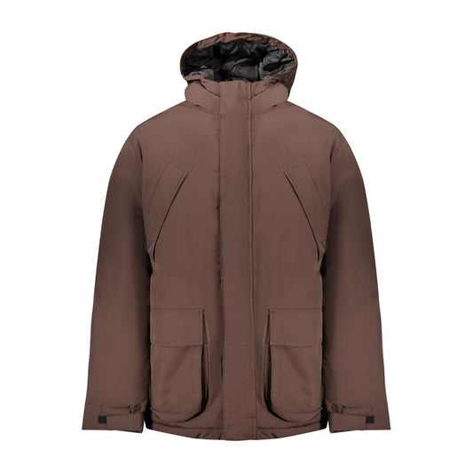 Brown Polyamide Men's Jacket