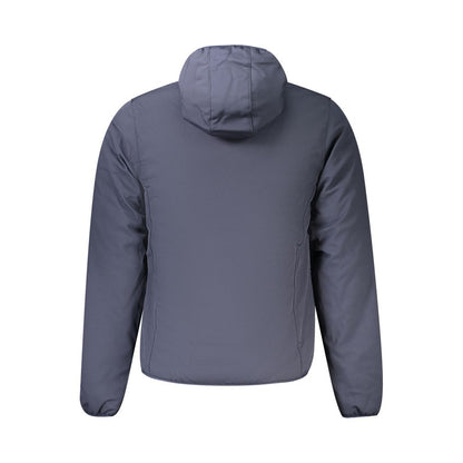 Blue Polyester Men's Jacket