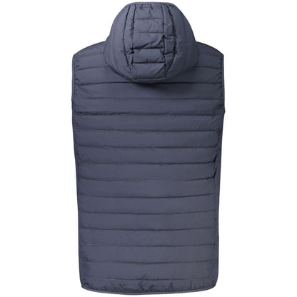 Blue Polyester Men's Jacket