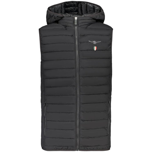 Black Polyester Men's Jacket