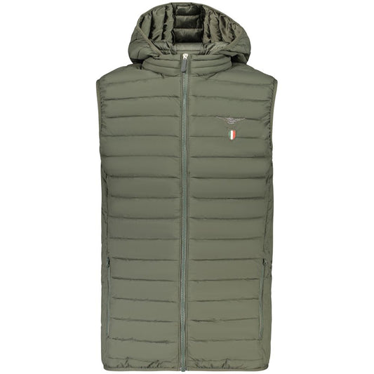 Green Polyester Men's Jacket