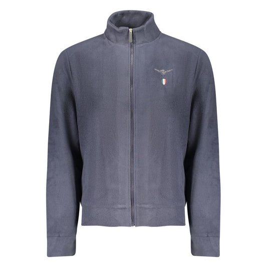 Blue Polyester Men's Sweatshirt