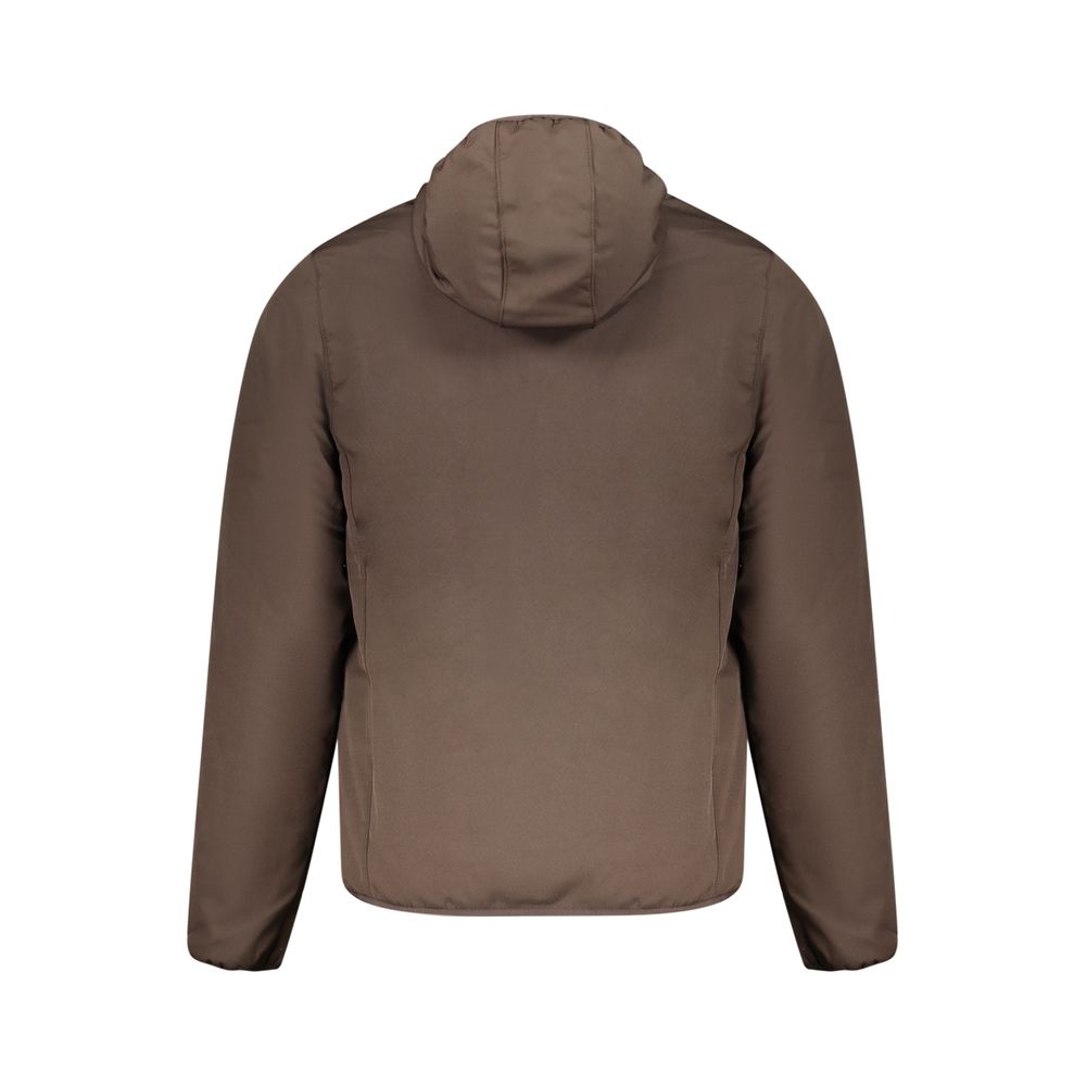 Brown Polyester Shell Jacket
