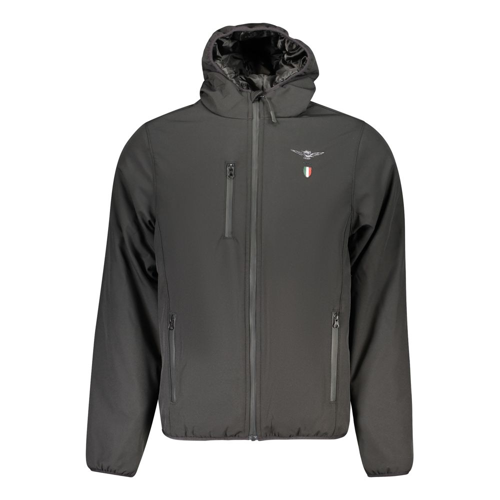 Black Polyester Men's Jacket