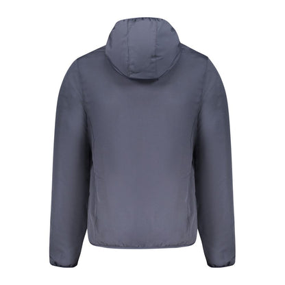 Blue Polyester Men's Jacket