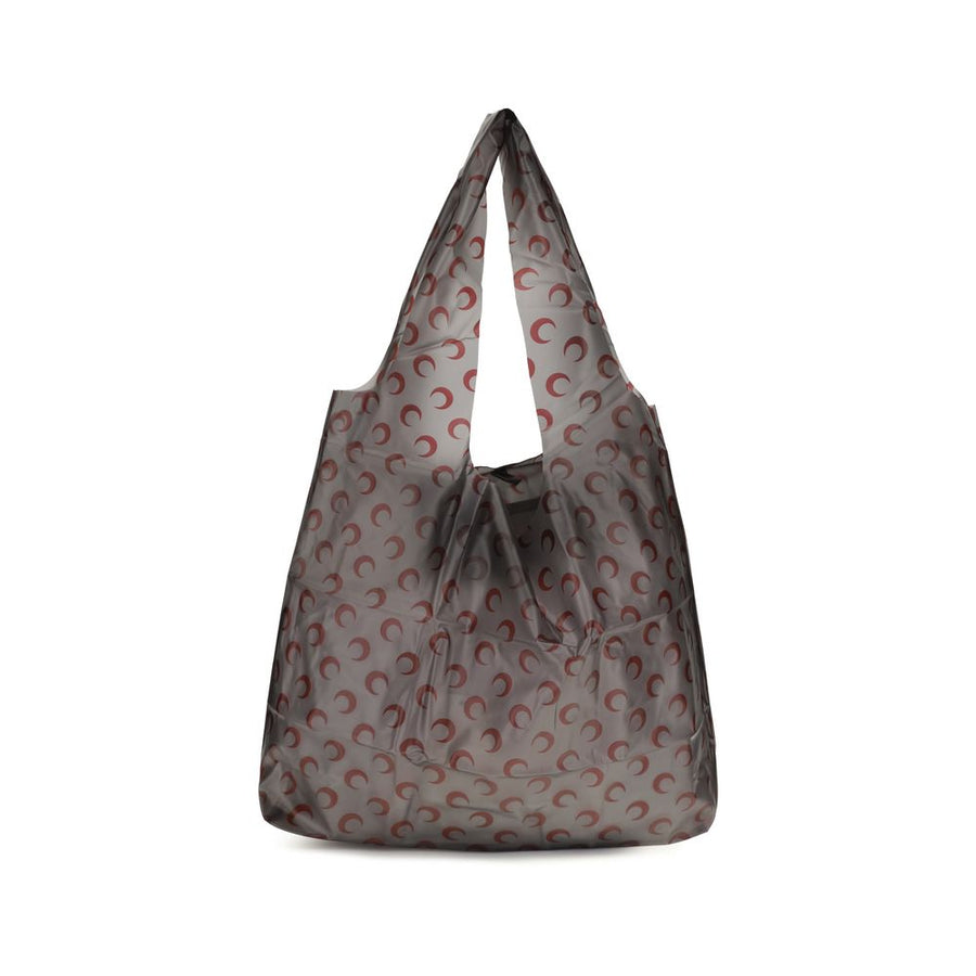 Black Polyurethane Shoulder Bag