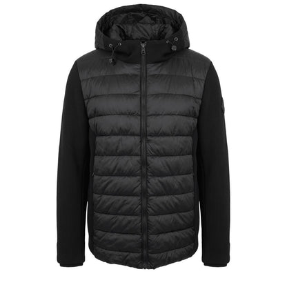 Black Polyester Men Jacket