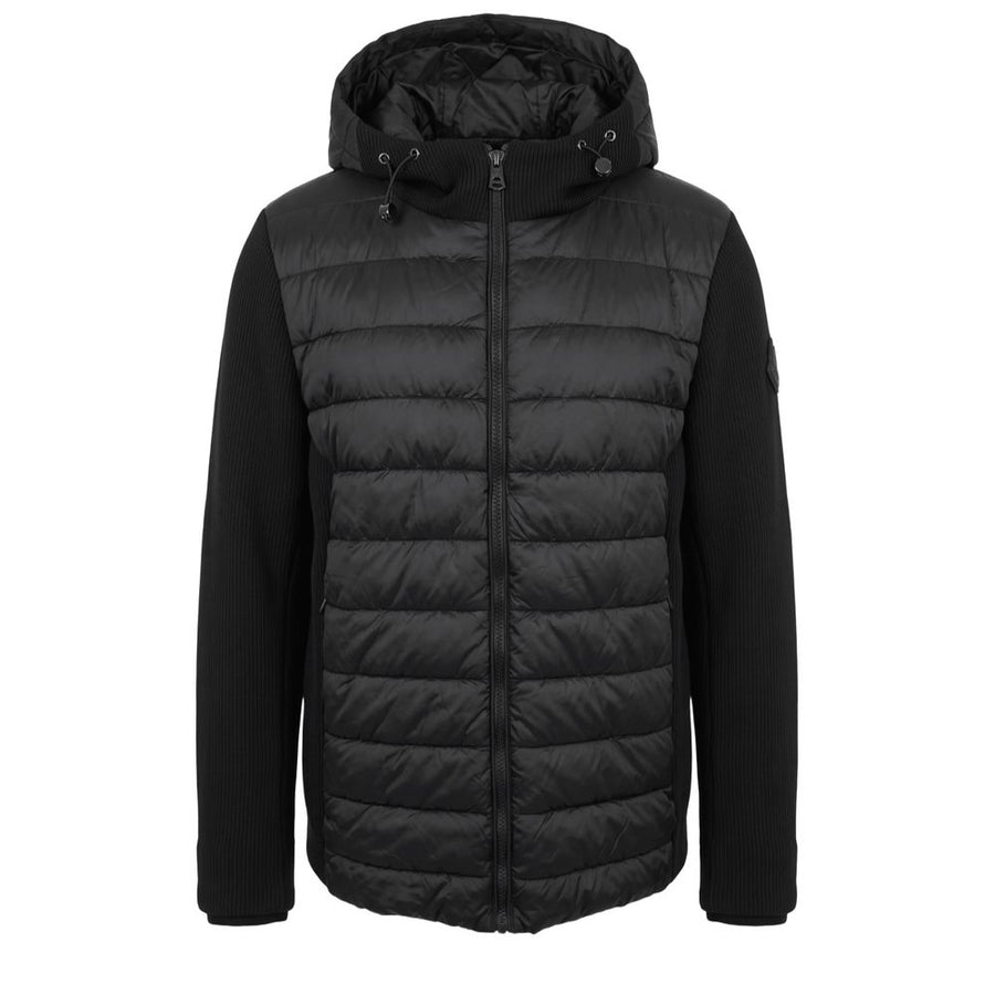 Black Polyester Men Jacket