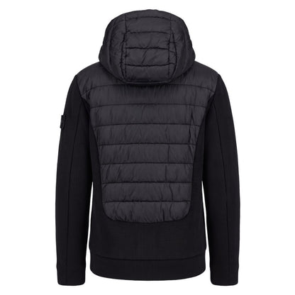 Black Polyester Men Jacket