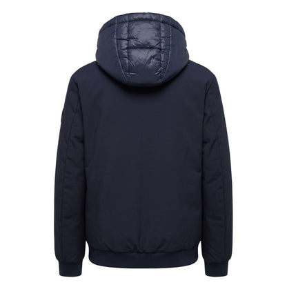 Blue Polyester Men Jacket