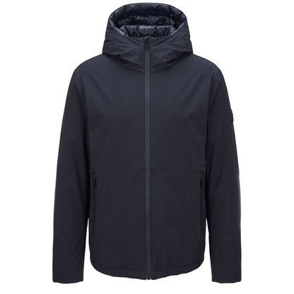 Blue Polyester Men Jacket