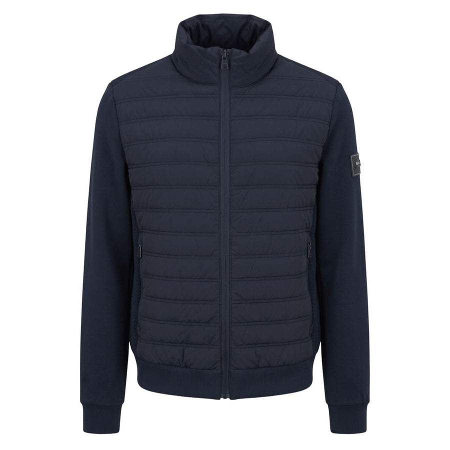 Blue Polyester Men Jacket