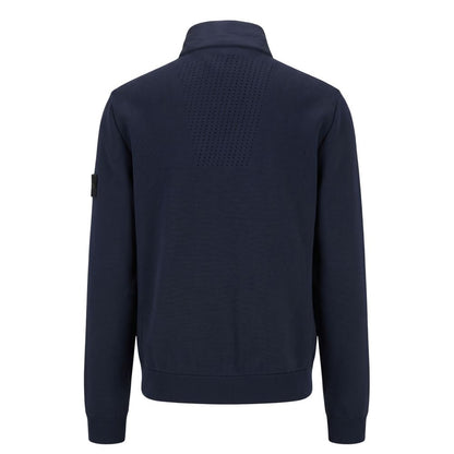Blue Polyester Men Jacket