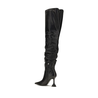 Black Calf Leather Bos Taurus Over The Knee