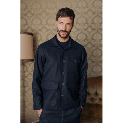 Blue Cashmere Full-Length Jacket