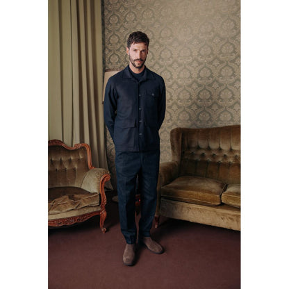 Blue Cashmere Full-Length Jacket