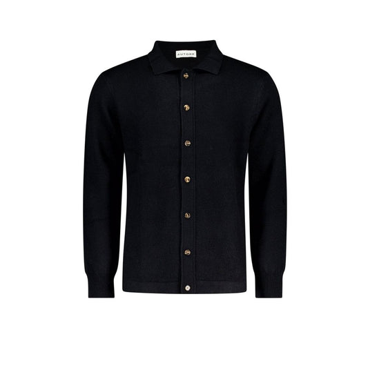 Black Wool Cardigan