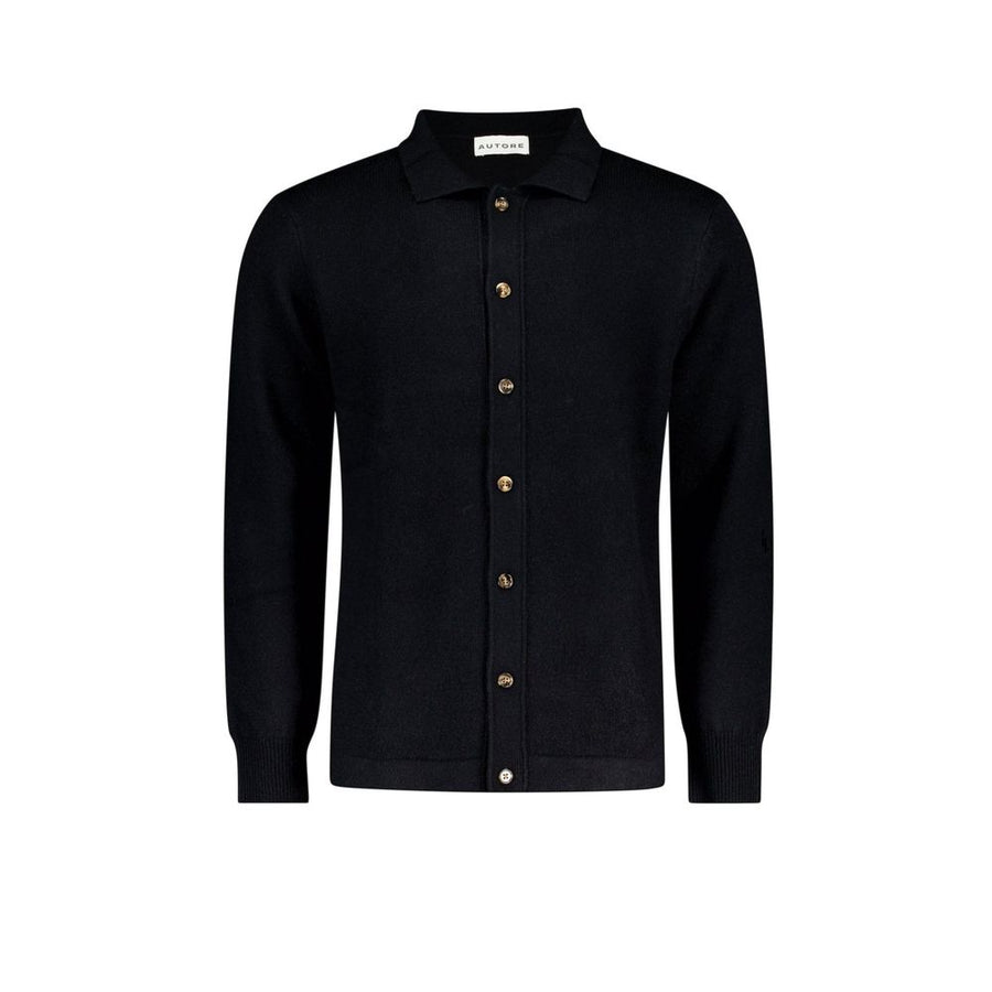 Black Wool Cardigan