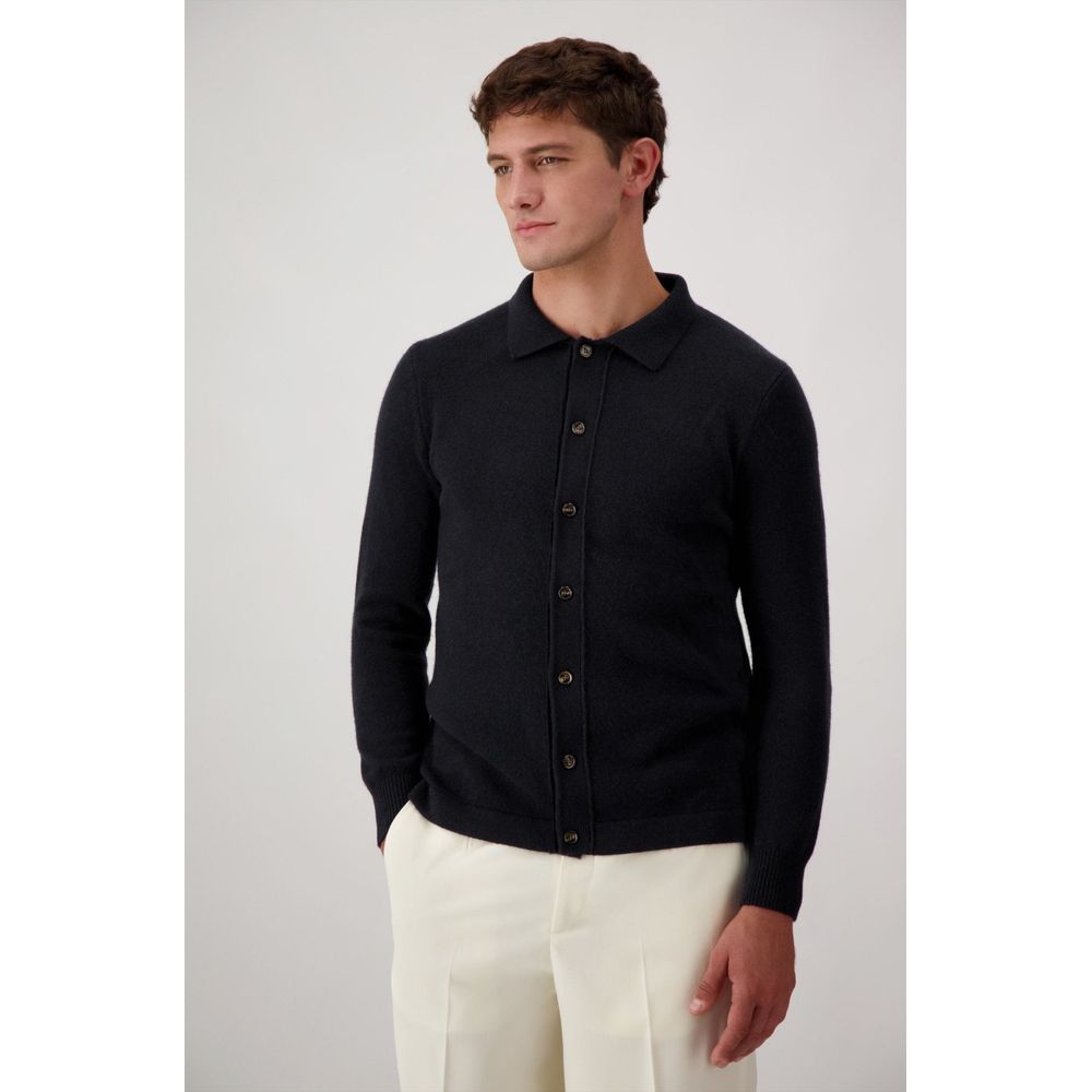 Black Wool Cardigan