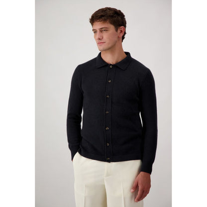 Black Wool Cardigan